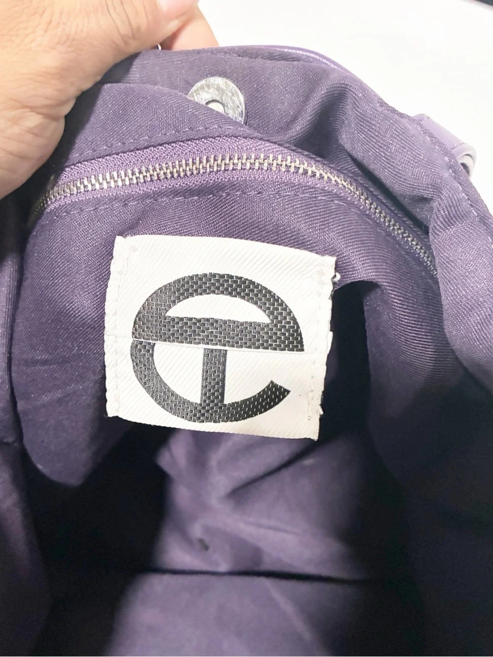 Telfar Large Shopping Bag Grape Purple Tote Handbag Shoulderbag